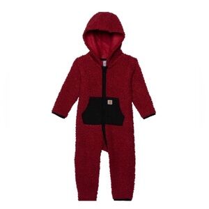 Carhartt 6 M Red Sherpa Onesie